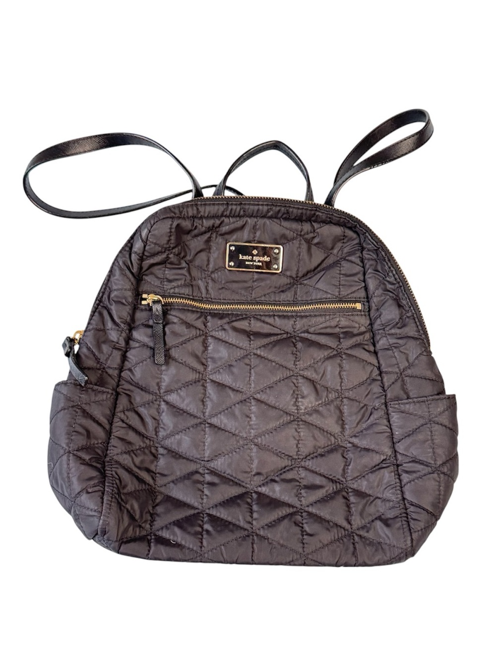 Kate Spade Black Quilted Mini Backpack